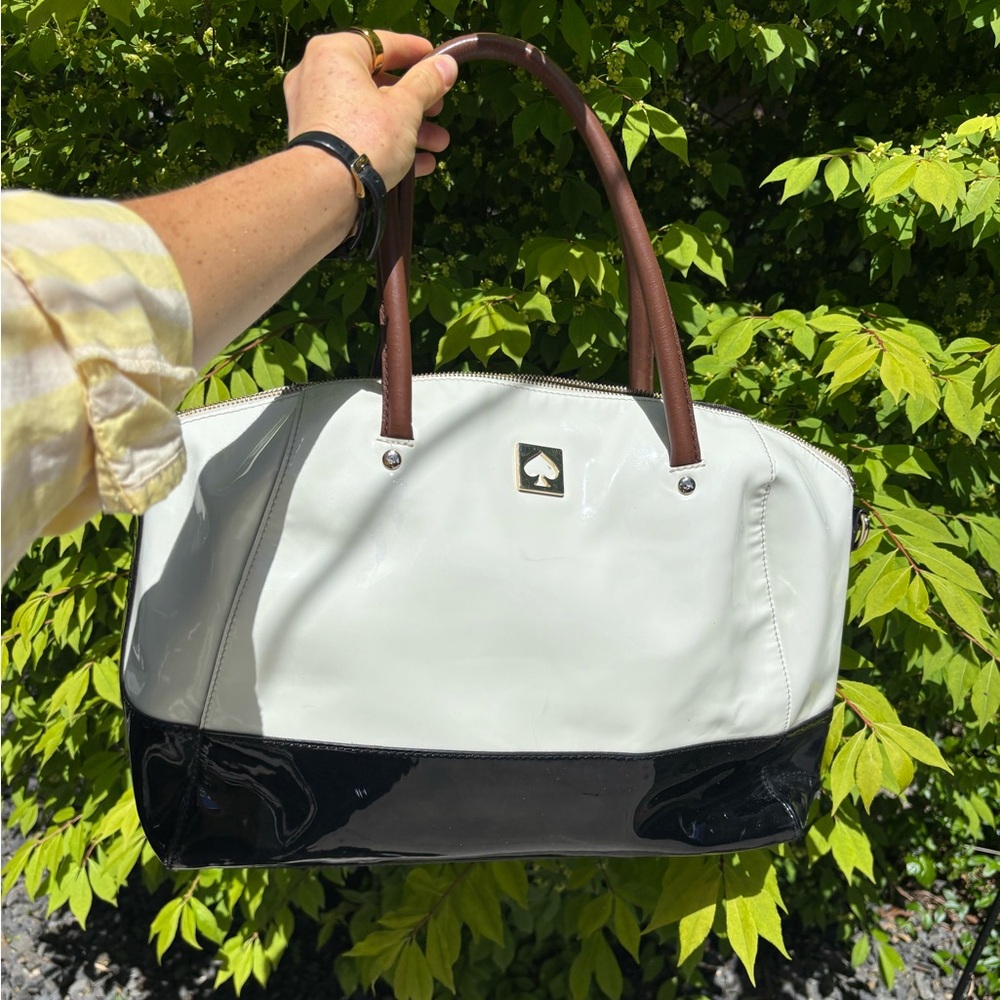 Kate Spade White Kingsbury Park Large Catalina Satchel